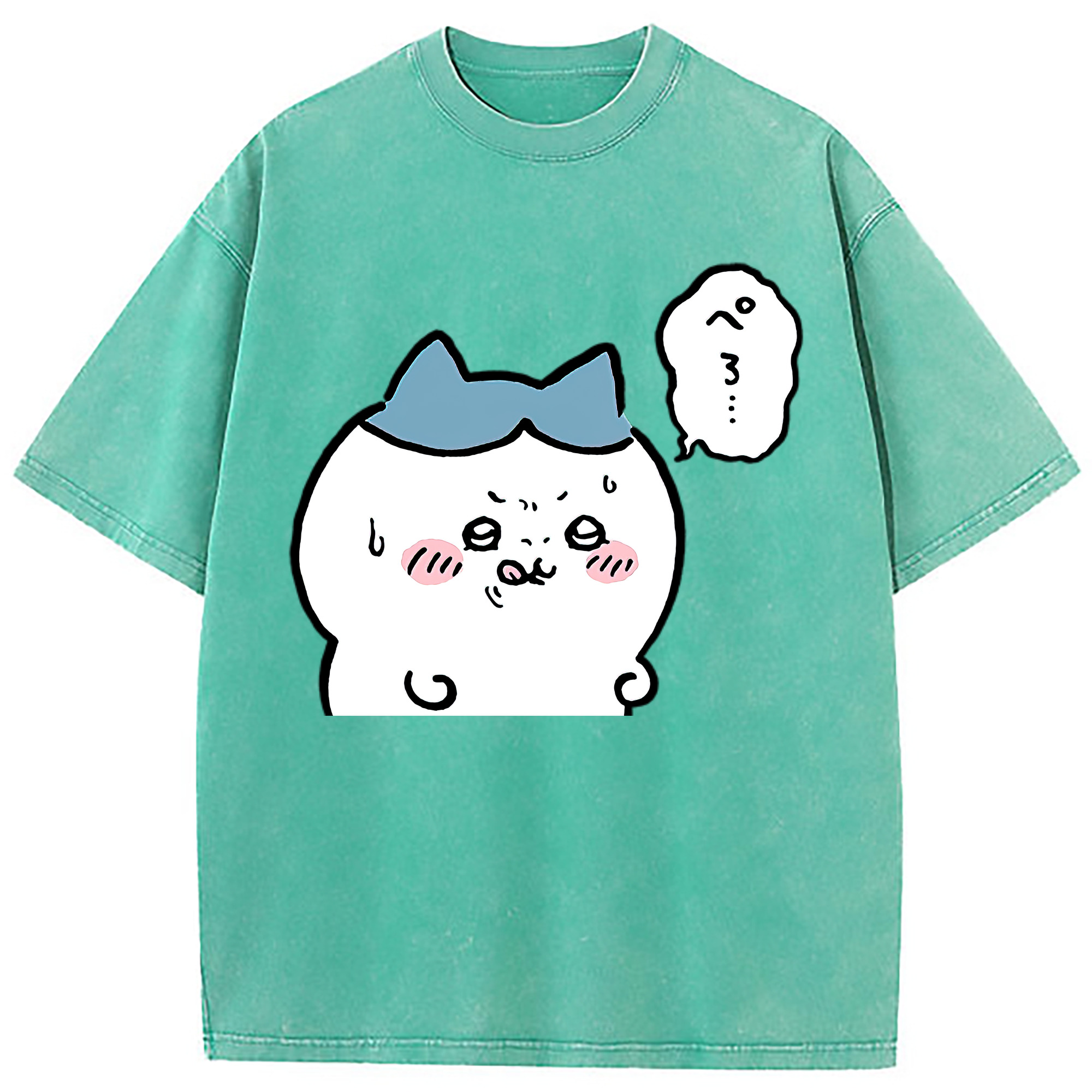 （画像用） ちいかわ ハチワレ Chii-kawa hachiware 綿100% ヴィンテージ風 半袖Tシャツ（フロントプリント）